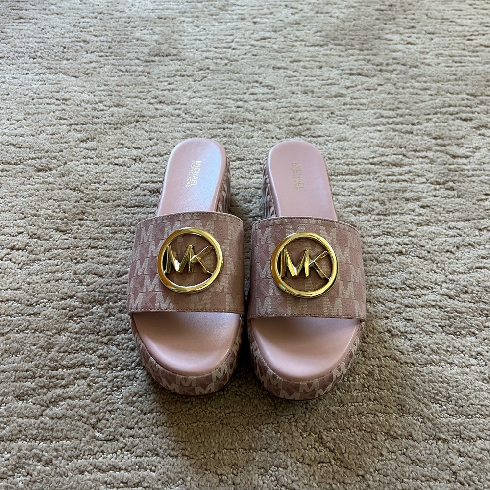 Michael Kors pink platform Sandals